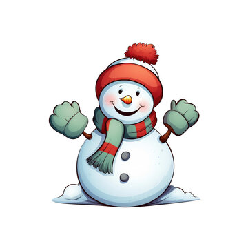 snowman with christmas tree clipart watercolor clip art water color & png