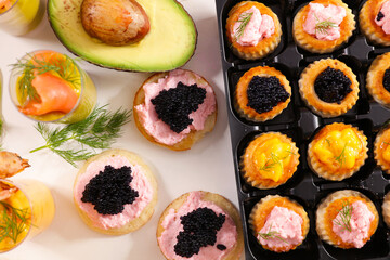 Festive christmas or new year canape