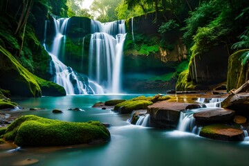 waterfall in the jungle