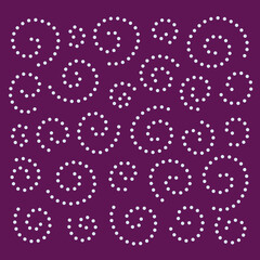 pattern with snowflakes, dot pattern, spiral pattern