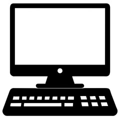 Digital hub. Computer monitor icon. Screen savvy. Modern display symbol. Tech workspace. Vector pc design. Connected worlds