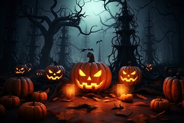 happy halloween 3D background