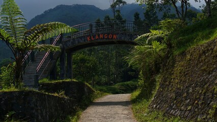 Portrait of the Klangon hills. A famous natural tourist spot in the northern part of Sleman, at the foot of Mount Merapi.