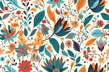 Fototapeta na wymiar Pattern Watercolor vector art painting illustration flower pattern. textile, ornamental, ornate, hand-drawn, drapery, curl, watercolor, trendy, painting, repeat, fancy, elements, diverse, deco, stain