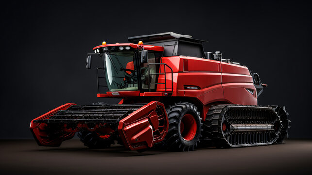 Red generic tractor