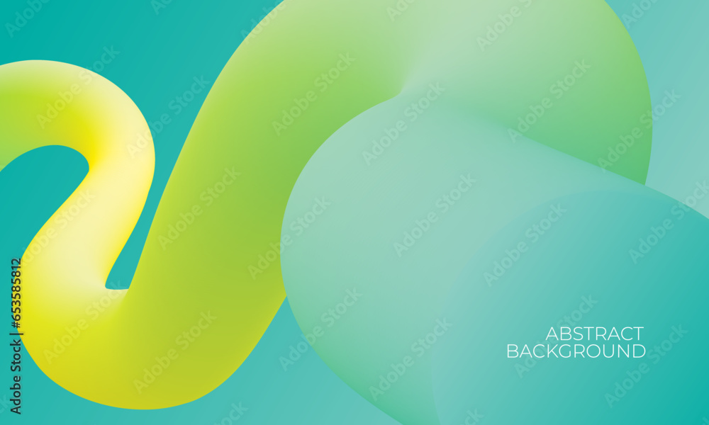 Poster trendy abstract background with colorful gradient fluid wave