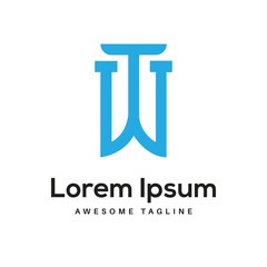 MT Letter Logo Design Free Icon