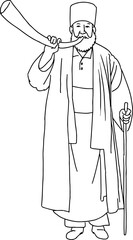 Portrait of the clergyman dervish