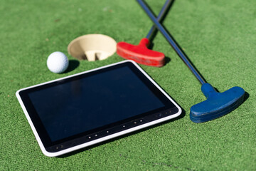 Mini Golf Game, mobile app, tablet PC.