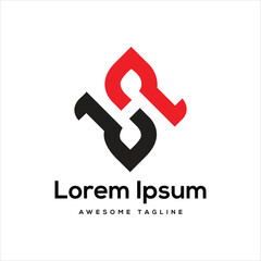 SH Letter Logo Design Free Icon