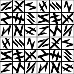 Black and white abstract geometric background. Modern minimal poster.