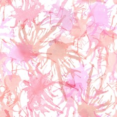 Pink watercolour abstract seamless pattern