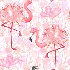 Flamingo seamless patterrn