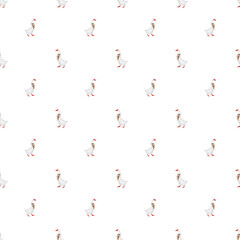 seamless pattern of goose with bows. cute vintage rustic pattern for children's bedding, pajamas, clothes, blankets.