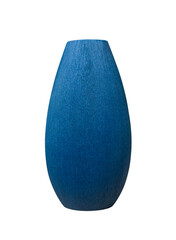 Empty black flower ceramics vase isolated on white background for home decoration usage