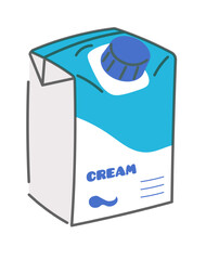 Cream for cooking and preparing food dishes vector