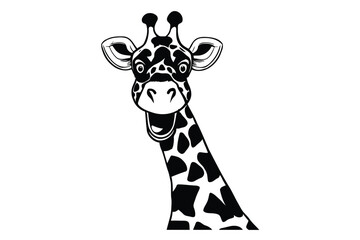 Giraffe Giggles: Hilarious High-Resolution Vector Art with a Playful Twist