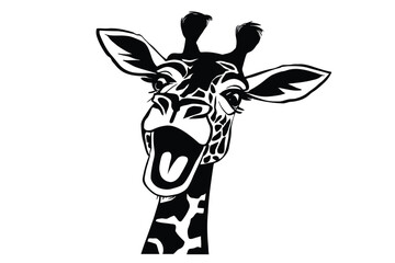 Whimsically Witty Giraffe: High-Resolution Vector Art for a Barrel of Laughs