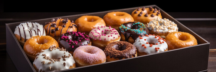 donuts in a box
