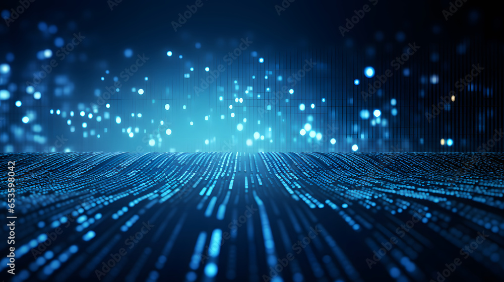 Poster abstract background with glowing lines with clouds. Cloud computing technology and big data concept or data analytic information. Artificial intelligence