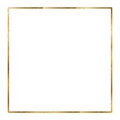 Metallic gold glitter square frame