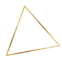 Metallic gold triangle glitter frame