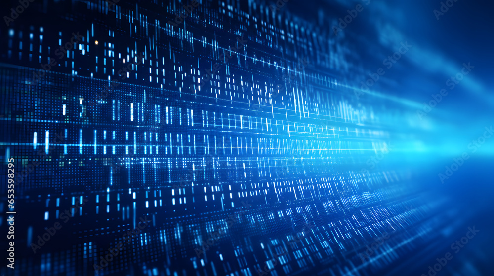 Poster abstract background with glowing lines with clouds. Cloud computing technology and big data concept or data analytic information. Artificial intelligence