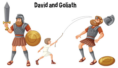 David and Goliath: A Cartoon Bible Story