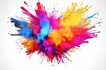 Illustration of colourful explosion for Happy Holi, Indian festival of colours new style theme