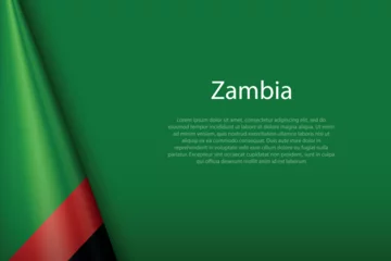 Foto op Aluminium national flag Zambia isolated on background with copyspace © Katyam1983