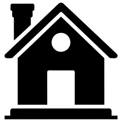 Real estate vision. Home icon. Building dreams. Residential symbol. Architectural essence. House illustration. Property prospects. Vector housing