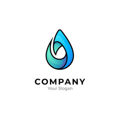 Water drop logo template