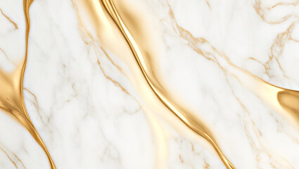 Beige marble background with gold lines. Marble board background top view. Generative AI