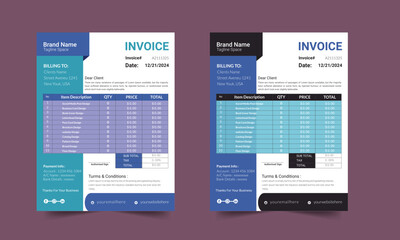 professional design invoice, quotation, letterhead template for you