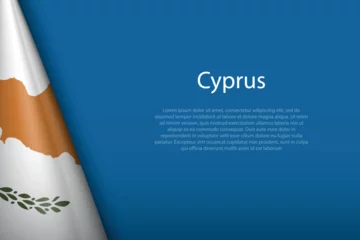 Foto op Canvas national flag Cyprus isolated on background with copyspace © Katyam1983