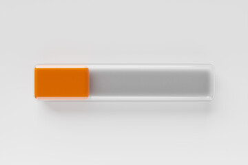 3d illustration of speed measuring speed icon. Colorful  panel  icon, pointer points to orange normal color