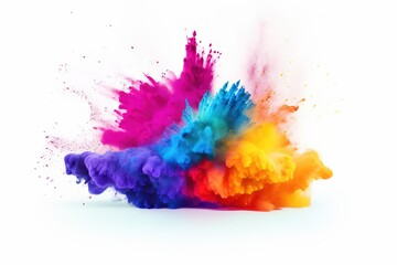 Illustration of colourful explosion for Happy Holi, Indian festival of colours new style theme