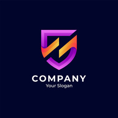 Shield letter S logo concept