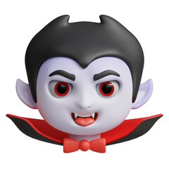 3d rendering cute vampire head