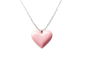 Delicate Heart-Shaped Locket Isolated on Transparent Background.