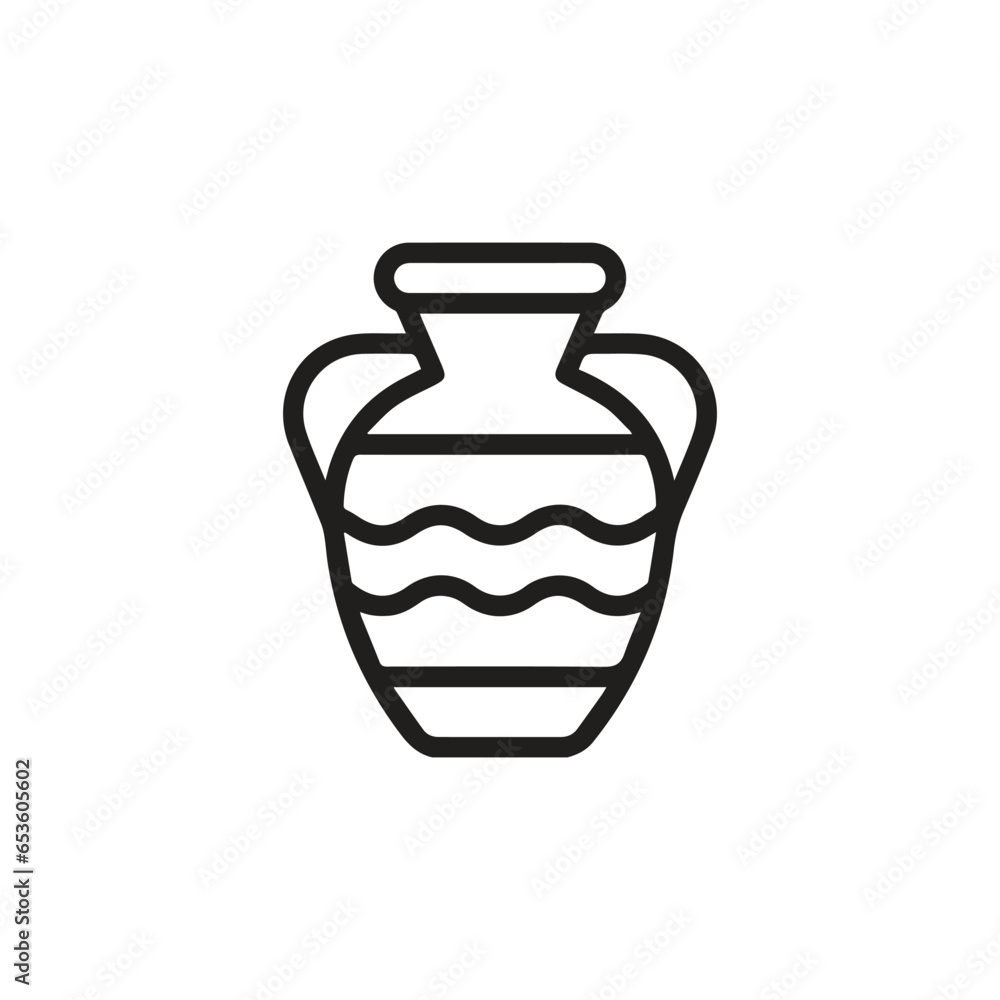 Poster vase icon vector. linear style sign for mobile concept and web design. vase symbol illustration. pix
