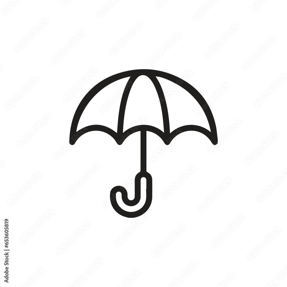 Poster umbrella icon vector. linear style sign for mobile concept and web design .galician umbrella symbol 