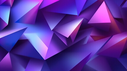 Fototapeta na wymiar 3d Triangles, abstract background. Purple gradient design wallpaper. 