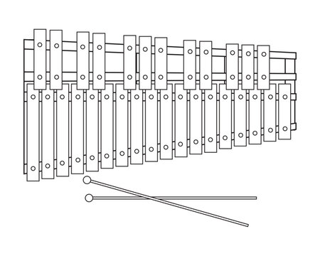 bellyra music instruments line vector illustration
