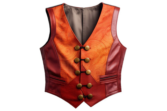 Elegant and Tailored Waistcoat Isolated on Transparent Background.