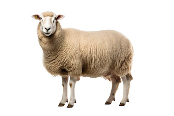 Fototapeta premium sheep isolated on white background