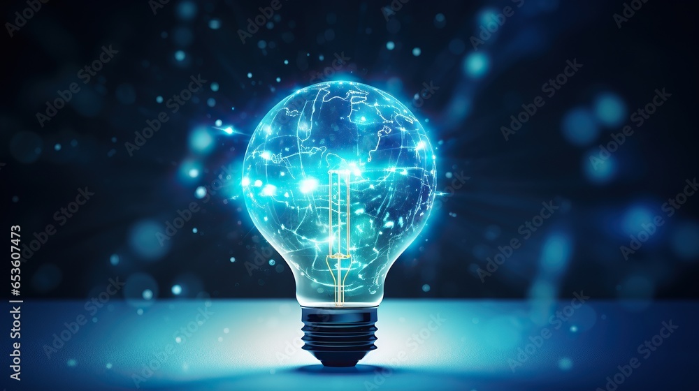 Poster Concept of innovation technology network Concept of innovation, idea, technology network Generative AI