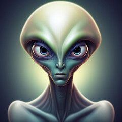 Portrait of an alien being from another planet.  Generative AI