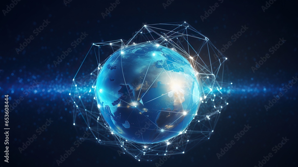 Poster Concept of innovation technology network Concept of innovation, idea, technology network Generative AI	