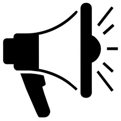 Amplify message. Loudspeaker icon. Sound alert. Bullhorn symbol. Voice of authority. Megaphone design. Broadcasting impact. Speaker illustration